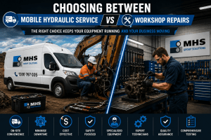 Choosing Between Mobile Hydraulic Service and Workshop Repairs